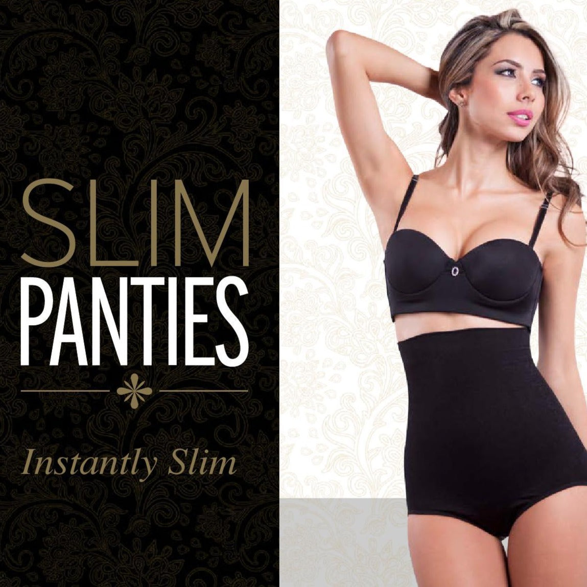 SLIM PANTIES CONTROL BLACK + NUDE