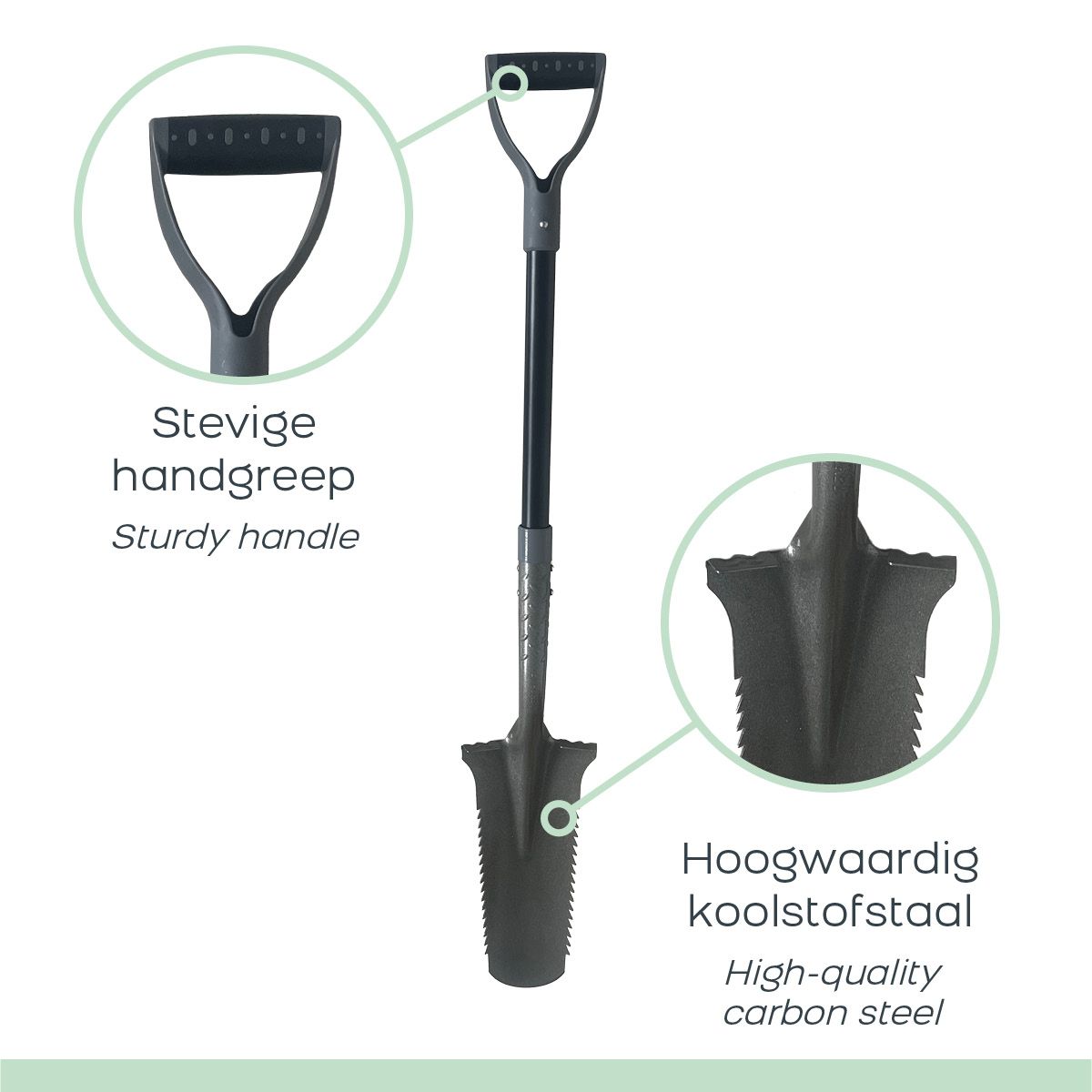 De Wortelkiller – Tuin Spade – Grijs