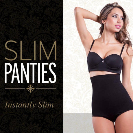 SLIM PANTIES CONTROL NUDE + BLACK - belteleachat